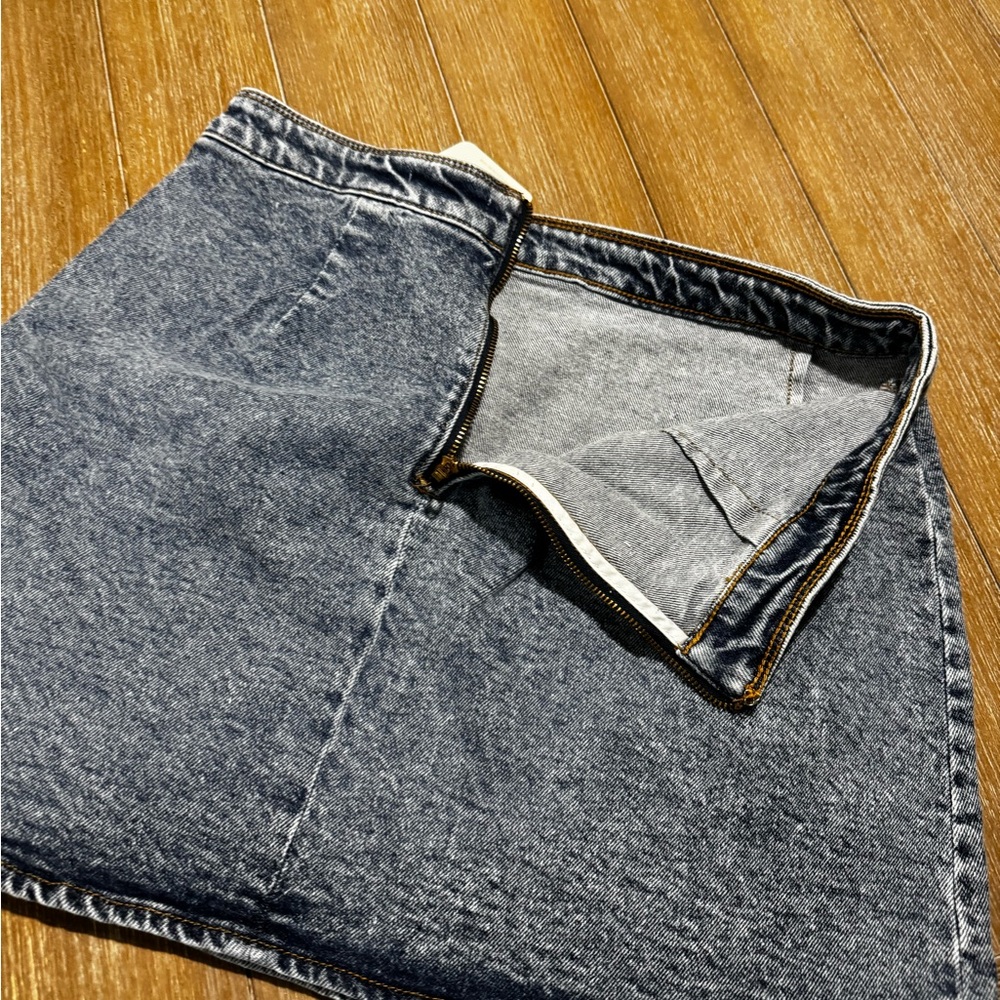 GB Girls Blue Button-Front Mini Skirt - Picture 7 of 9